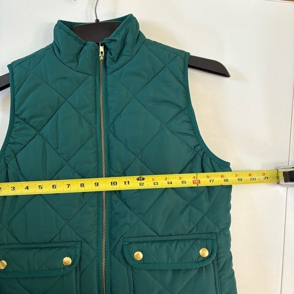 J.crew Womens Excursion Quilted Primaloft Green Vest size Small - Picture 4 of 9